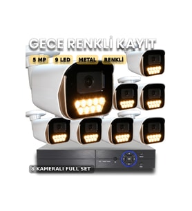 👑 Tam Kapsam: OMNI-8X™ Metal Kasa Full HD Renkli Gece Güvenlik Sistemi