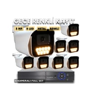 👑 Tam Kapsam: OMNI-8X™ Metal Kasa Full HD Renkli Gece Güvenlik Sistemi