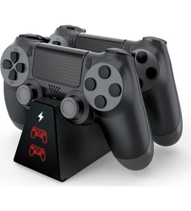 Ps4 SLIM/PRO LED Göstergeli Hızlı şarj özellikli İkili Joistik Şarj Istasyonu (Siyah)
