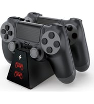 Ps4 SLIM/PRO LED Göstergeli Hızlı şarj özellikli İkili Joistik Şarj Istasyonu (Siyah)