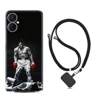 Tecno Spark 9T Kılıf Resimli Boyun Askılı İpli Desenli Silikon Muhammed Ali 1369