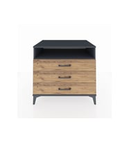 Kronos Şifonyer Tek Raflı 3 Çekmeceli 88x59x80 Antrasit-Çam