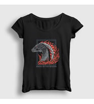 Presmono Kadın Siyah Fire Targaryen House Of The Dragon T-Shirt 344309tt