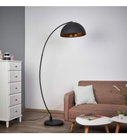 RİOLİGHT RETRO METAL LAMBADER KÖŞE LAMBASI ŞAPKA ÇAPI: 40CM (Siyah)