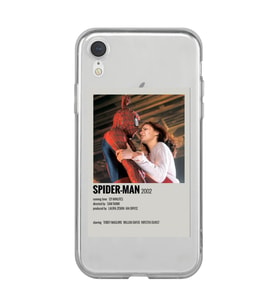Iphone XR Uyumlu Spider Man Minimalist Poster Desenli Şeffaf Telefon Kılıfı