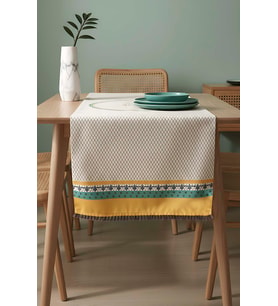 Safran Luxe Keten Runner 45x140 cm