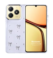 Microsonic Realme C61 Kılıf PrettyCharm Bow (Gümüş)
