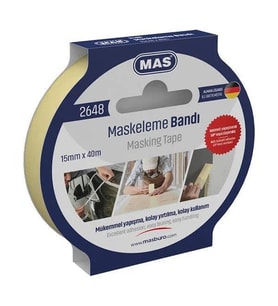 Mas Krepe Maskeleme Bantı 15 MM x 40 Metre Maskeleme Bandı