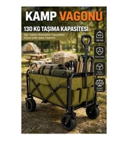 130 kg Taşıma Kapasiteli Katlanabilir Wagon – Kamp, Piknik, Plaj ve Alışveriş Arabası