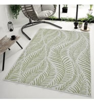 Eco Sisal Balkon Teras Bahçe Piknik Kamp Mutfak Dokuma Yeşil Halı Kilim 13302A