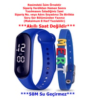 Renkli Çocuk Kol Saati, Dokunmatik LED, İsme Özel, Su Geçirmez 50M