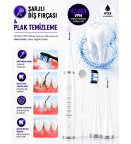 IPX8 Su Geçirmez Şarjlı Akıllı Diş Fırçası 42000 VPM Ultrasonik 800mAh 5 Mod 3 Yedek Başlık