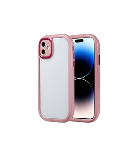 Apple iPhone 11 Uyumlu Kılıf Kamera Korumalı Renkli Kenar ve Çerçeve Tasarımlı Zore Vitamin Kapak (Mürdüm)