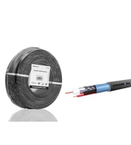 Cctv Kablo Mini Coax Eco Cca Pe 2X0.50 Mm Dış Mekan 100 M - Siyah HDX5582-100