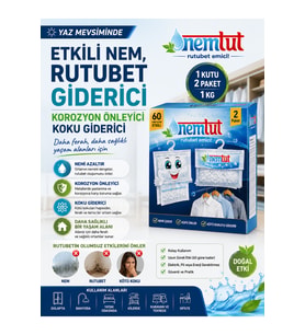 Kapalı Alanlarda Rutubet Emici Nem Alıcı Koku ve Küf Giderici 1 Kg 2 Adet Nem Tutucu