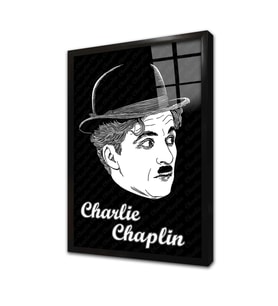 Charlie Chaplin Posteri Çerçeveli Cam Tablo