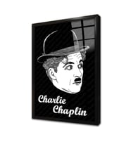 Charlie Chaplin Posteri Çerçeveli Cam Tablo