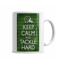 Keep Calm and Tackle Hard Football Kupa Bardak Porselen