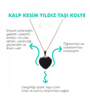 Doğal Taş YILDIZ TAŞI Kalp Kesim İster Kolye İster Anahtarlık