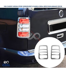 Vw Caddy Krom Stop Çerçevesi 2 Parça 2004-2015 Arası P.Çelik (Gümüş)