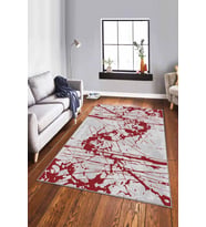 Kırmızı Vintage Kaymaz Taban Makinede Yıkanabilir Halı EF001 - 100 x 160 cm