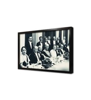 Atatürk Cumhuriyet Balosu Yemeğinde Çerçeveli Cam Tablo