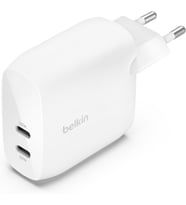 Boost Charge Çift USB-C Fişi, PPS'li, iPhone 16 ve Diğerleri, iPad, Samsung Galaxy, Google Pixel, MacBook için 60W Şarj Cihazı, USB-C'den Lightning Kablosu ve USB-C Uyumlu, Beyaz