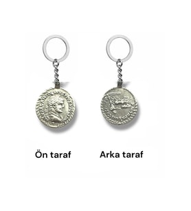 Antoninus Figürlü Roma Antik Para Sikke Anahtarlık – Çift Taraflı – 1 Adet – Metal Unisex Aksesuar