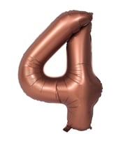 Retro Çikolata Kahve 4 Rakam Folyo Balon 100 cm