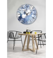 Bilge Retro Tasarımlı Duvar Saati 35 X 35 Cm (Baskılı)