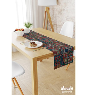 Anatolia 6 Desenli Baskılı Süet Runner Masa Örtüsü