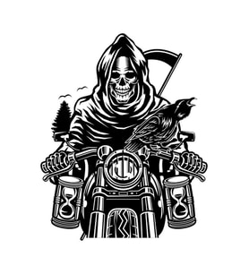 Motorcu Kurukafa Kuru Kafa Kurukafa Azrail Sticker 20cm