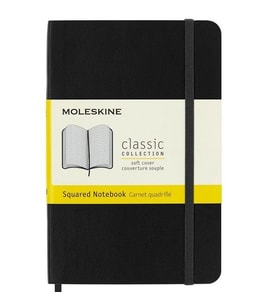 Moleskine Yumuşak Kapak Defter Siyah (Kareli - 9x14) - 7124