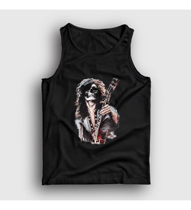 Presmono Unisex Siyah Led Zeppelin Skull Jimmy Page Atlet 371708tt
