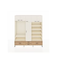 Hyperion Dolap 18 Raflı 4 Çekmeceli Tek Askılı 220x44x243 Aytaşı-Aytaşı/Çam