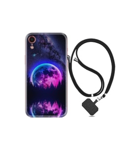 Apple Iphone Xr Kılıf Silikon Desen Boyun Askılı Star Planet 1652