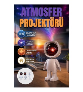 Astronot Gün Batımı Projektör Lambası – Şarjlı Dokunmatik 5W LED