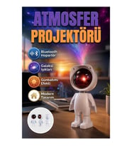 Astronot Gün Batımı Projektör Lambası – Şarjlı Dokunmatik 5W LED