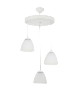 MYLİGHTS  MODERN SPOR  ÜÇLÜ AVİZE OPAL CAMLI   30 CM  EN  (Siyah)
