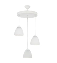 MYLİGHTS  MODERN SPOR  ÜÇLÜ AVİZE OPAL CAMLI   30 CM  EN  (Siyah)