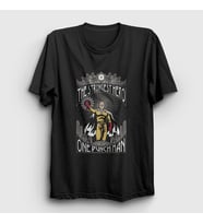 Presmono Unisex Siyah Strongest Anime One Punch Man T-Shirt 240798tt