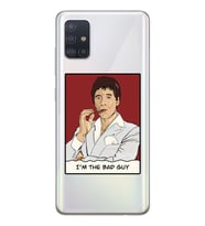 Samsung Galaxy A51 Uyumlu Scarface Tony Montana Tasarımlı Şeffaf Telefon Kılıfı