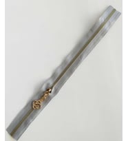 Angel Çanta Aksesuar Başlıklı Fermuar 40 Cm Light Gold Metal Açık Gri