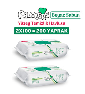 Paddlers Easy Clean Beyaz Sabun Katkılı Yüzey Temizlik Havlusu 200 Yaprak (2x100)