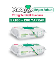 Paddlers Easy Clean Beyaz Sabun Katkılı Yüzey Temizlik Havlusu 200 Yaprak (2x100)
