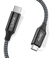 Type C Kablo 100 W PD Şarj 1.8 Metre 40 Gbps Veri ve Görüntü Aktarım Kablosu Örgülü Kablo TH02