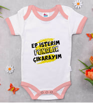 BK Kids Ep İsterim Tasarımlı Pembe Bebek Body Zıbın-7
