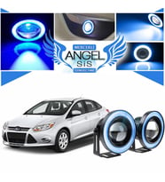 Ford Focus 3 Uyumlu, Universal Mercekli Led Angel Sis Farı, 76mm Buz Mavi Renk