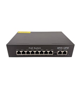 LONGLINE 100MBPS 10 PORTS (8 POE + 2 UP LINK) UNMANAGED POE SWITCH EAN CODE: 868213806472