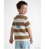 LCW Kids Kahverengi Bisiklet Yaka Toy Story Baskılı Erkek Çocuk Tişört